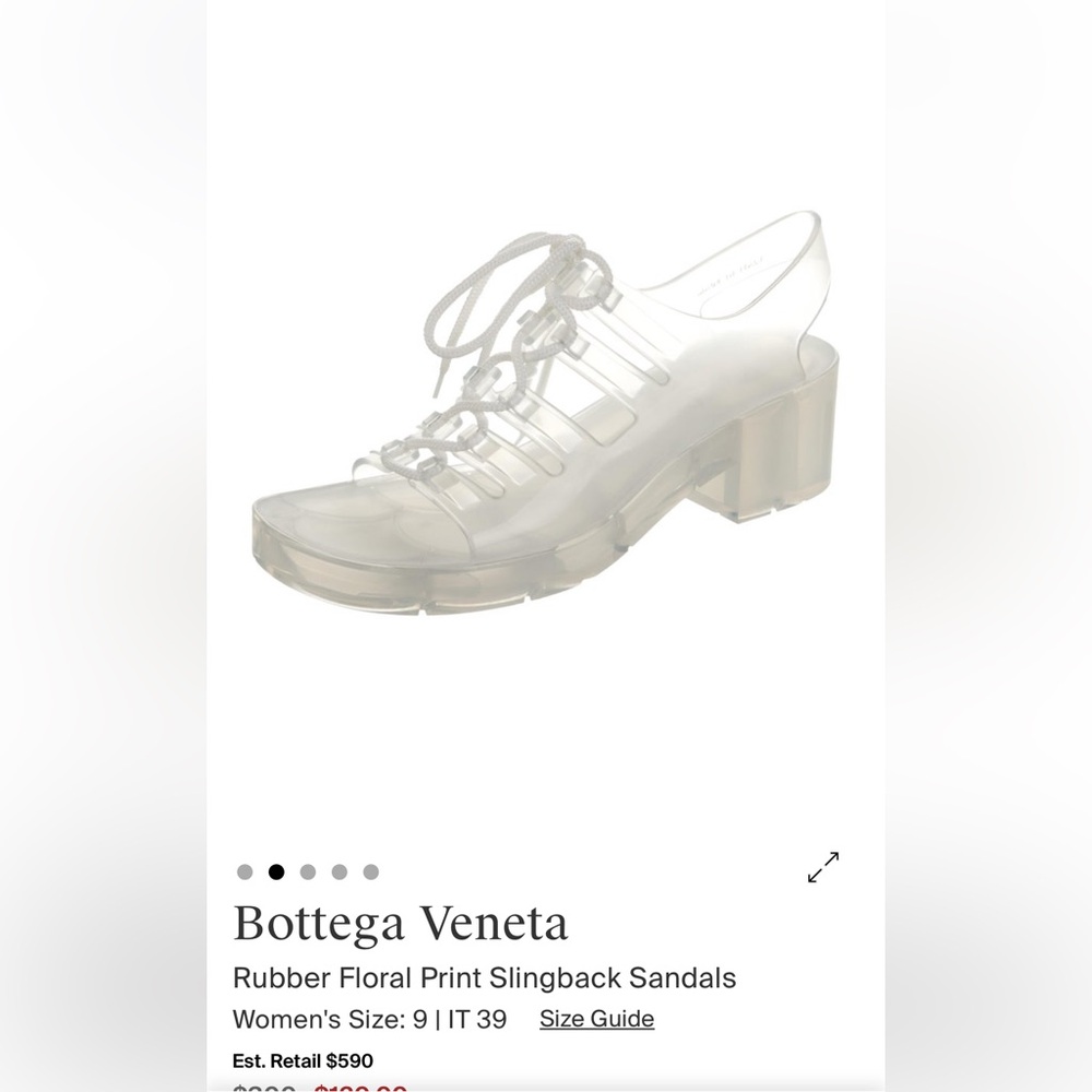 Bottega Veneta Transparent Slingback Sandals